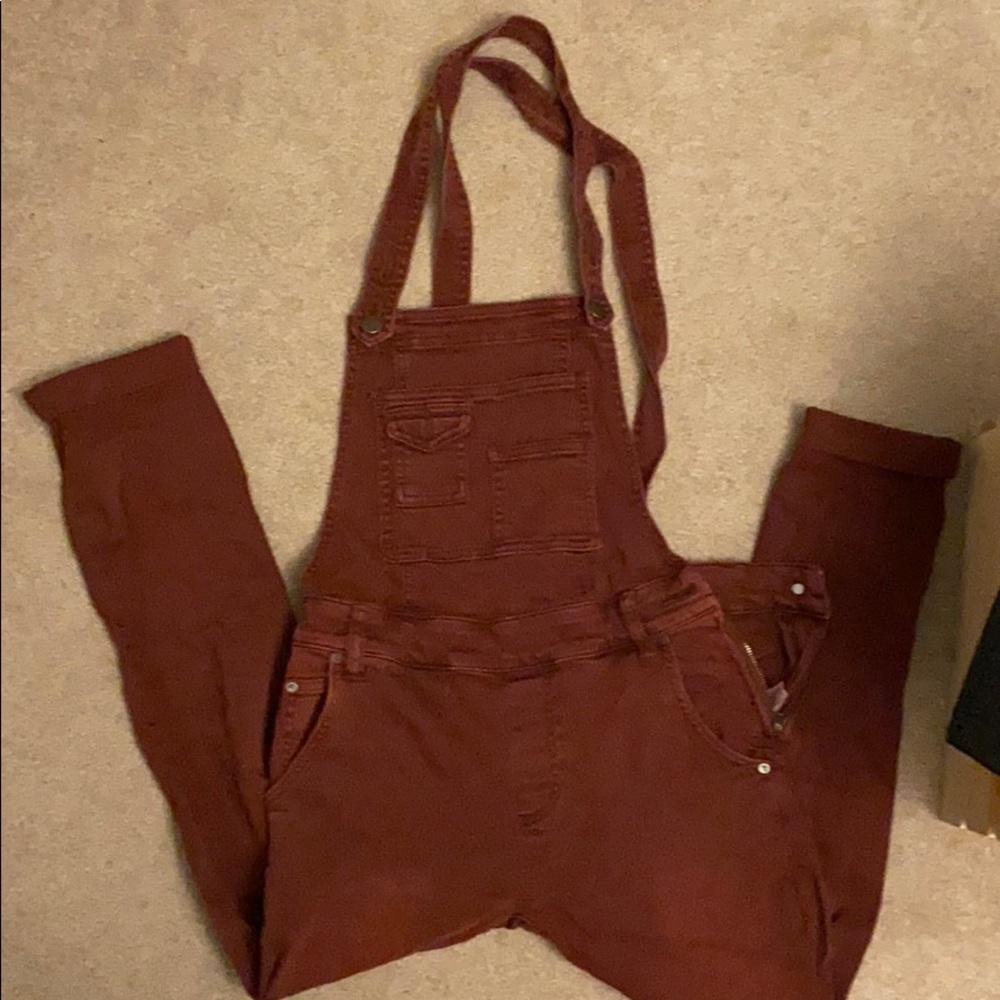 Rust colored Free People overalls!